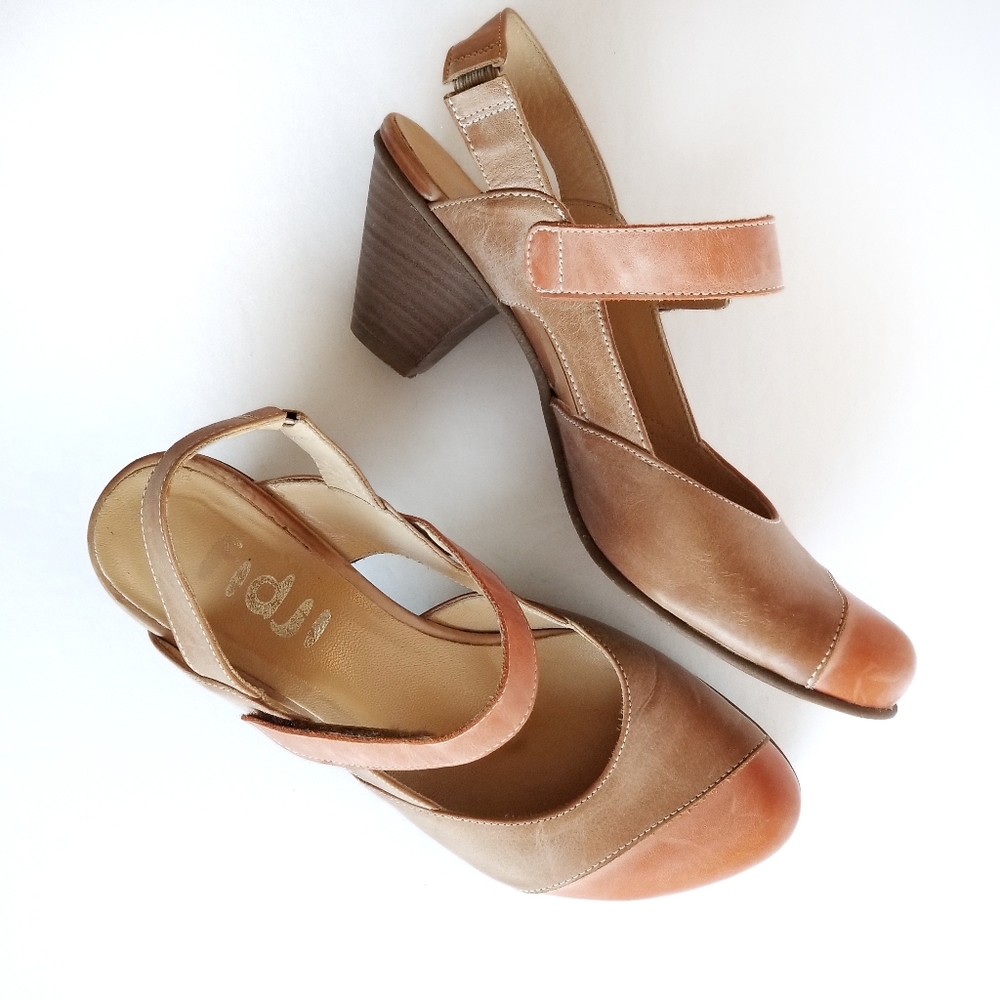 Fidji | Mary Jane Slingback Velcro Pumps EU 38.5 US 8
